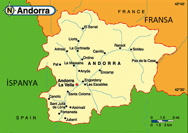 Andorra harita