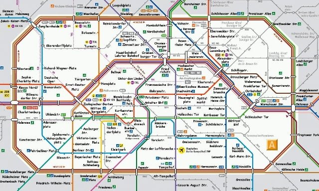 Berlin ulaşım haritası