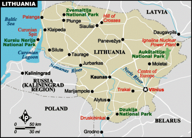 litvanya haritası