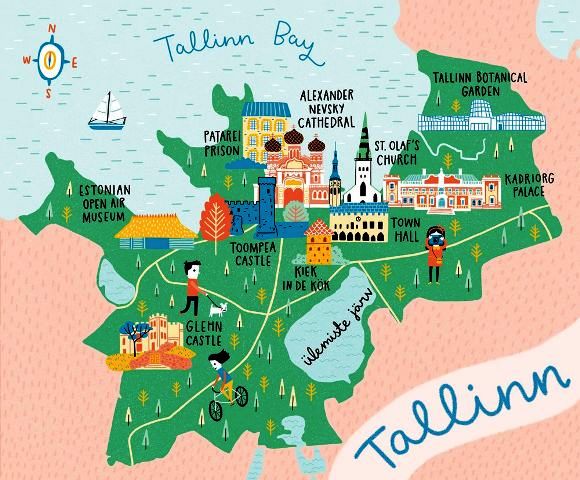 Tallinn gezilecek yerler harita